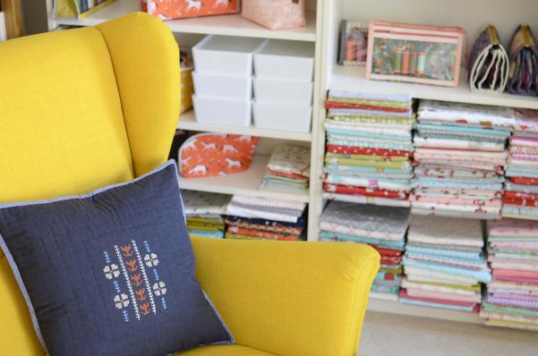 Aneela Hooey's sewing studio chair